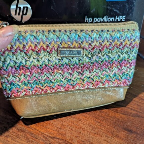 Wristlet Strada Woven Multi Color And Leather - Picture 1 of 4